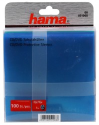 Конверты для CD, пластиковые, разноцветные, 100шт , HAMA  H-51068