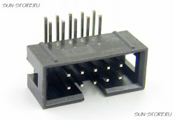 Разъём IDC 10 pin (2x5) угловой (90 градусов)
