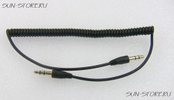 Спиральный кабель Jack-Jack 3.5мм папа папа, 20-100см