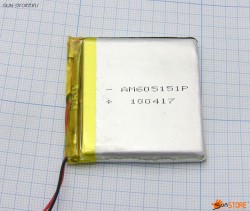 Литий-ионная батарея с контроллером 3.7V 1700 mAh Polymer Lithium Battery LiPo model 605151