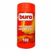 Туба с чистящими салфетками BURO. для экранов и оптики. 100 шт