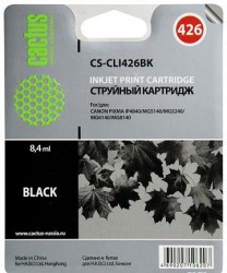 Картридж CACTUS  CS-CLI426BK для Canon PIXMA MG5140/5240/6140/8140; MX884. черный. 8.4 мл