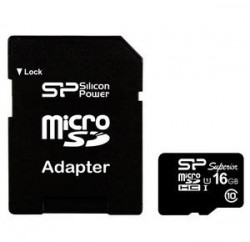 Карта памяти MicroSDHC 16GB Silicon Power Class10 UHS-I Superior + 1 Adapter (SP016GBSTHDU1V10-SP)