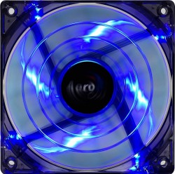 Вентилятор Aerocool Shark 14см "Blue Edition" (синяя подсветка). 3+4 pin. 50 CFM. 800 RPM. 14.5 dBA